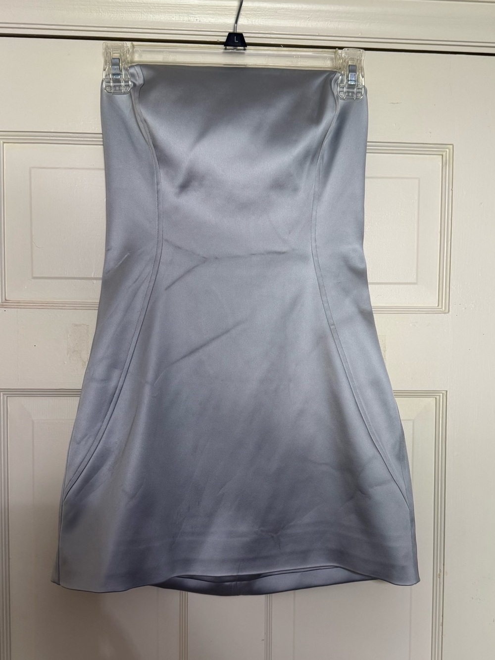 Aritzia Wilfred Mini Grey Strapless Dress - 4